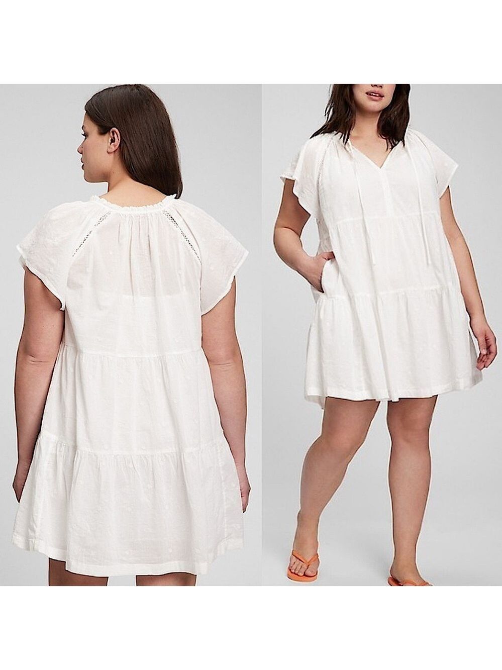 Gap Flutter Sleeve Mini Dress - Picture 2 of 11